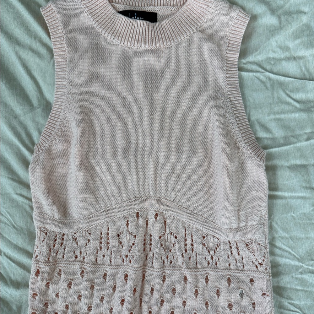 Lulu's Pink Knit Tank Top